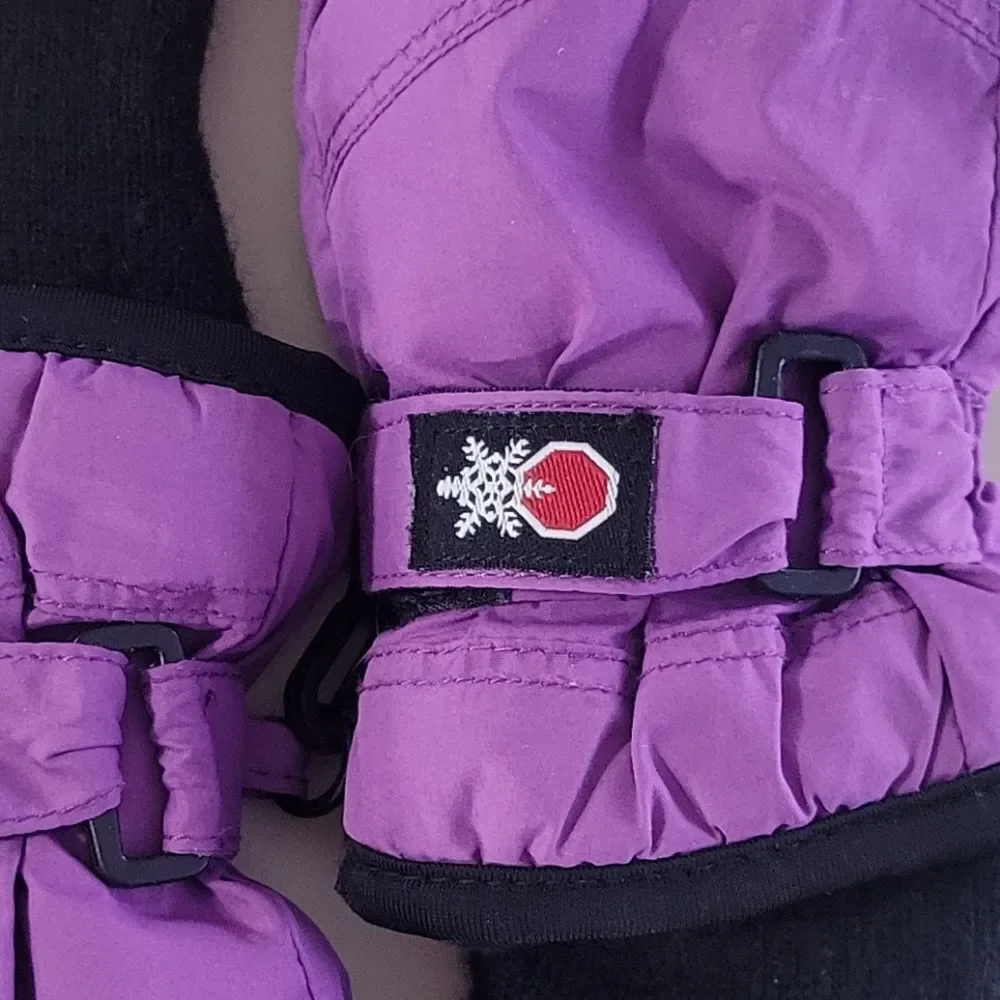 SnowStoppers® Kids Purple Waterproof Long Cuff Winter Thinsulate™ Mittens